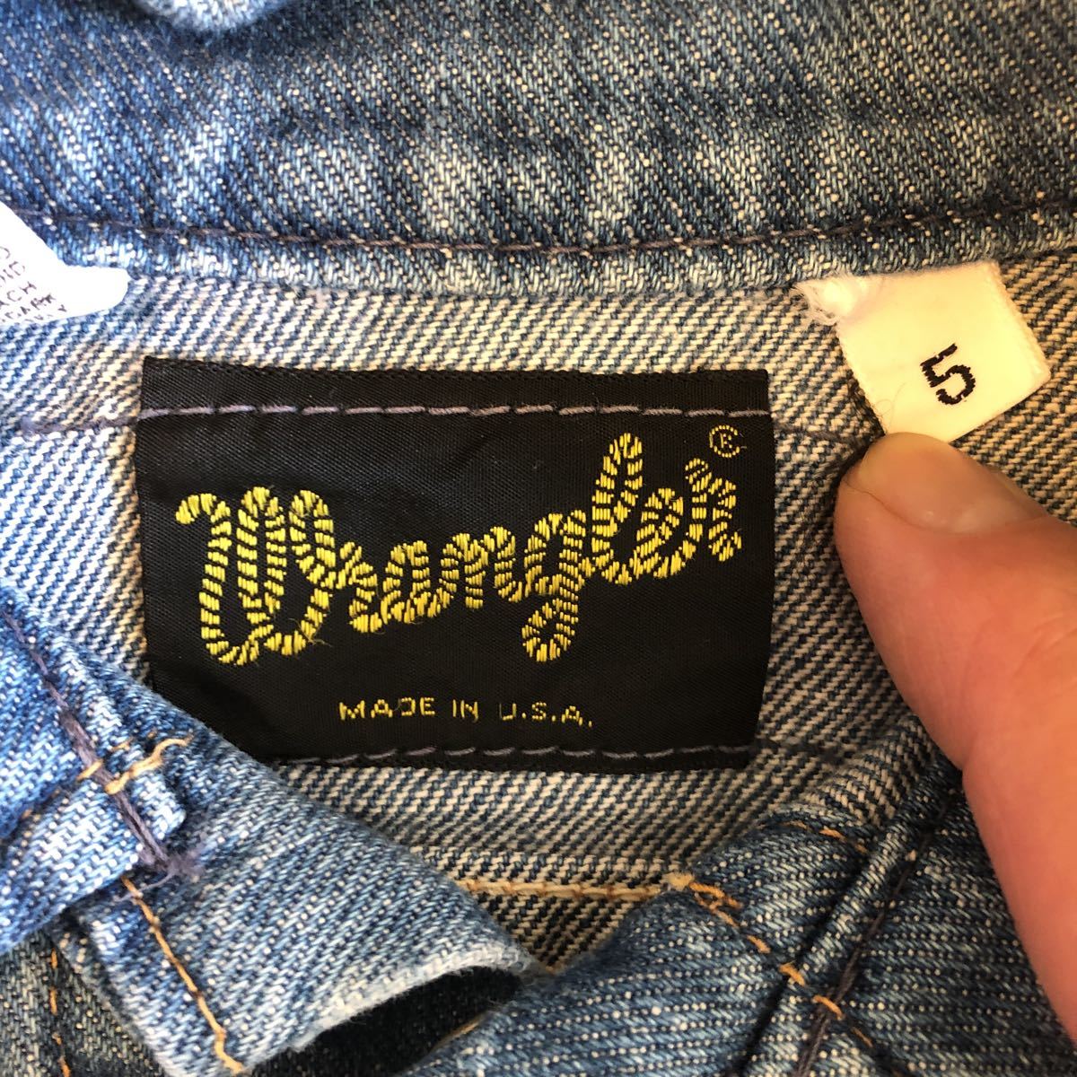  Wrangler child clothes G Jean 1970 period Vintage denim jacket 