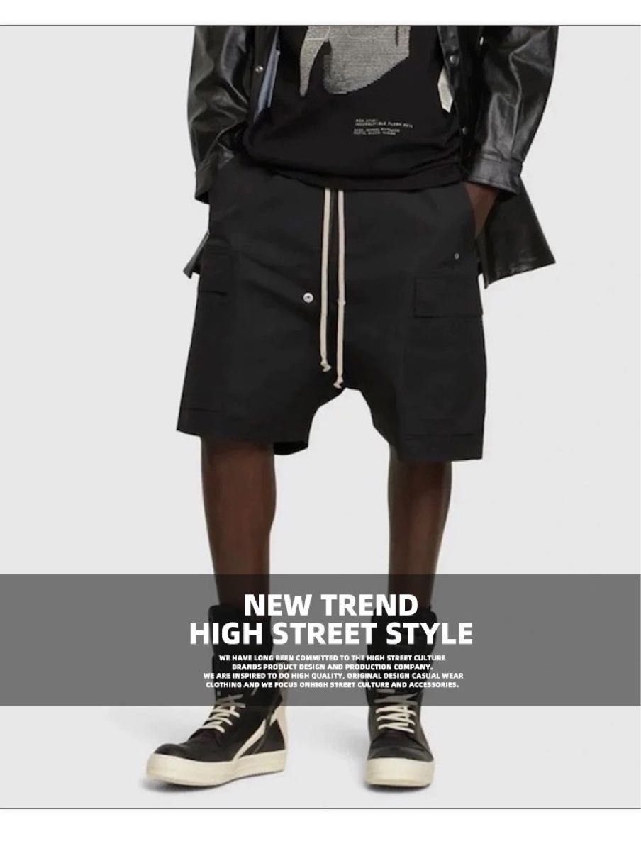 rick owens リックオウエンス 風 ジップ ショーツ ラスト1点 rick owens リックオウエンス 風 ジップ ショーツ