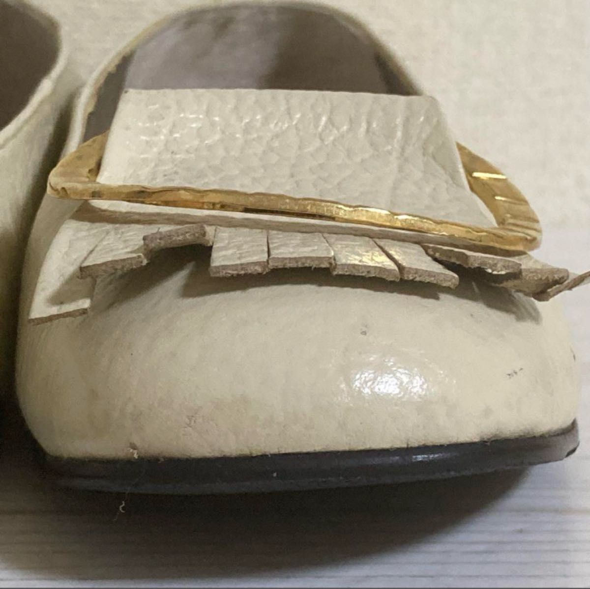 【美品】MIHAMA ミハマ カッターシューズ パンプス ゴールドリング MIHAMA ミハマ カッターシューズ ローファー ゴールド金具 23 5