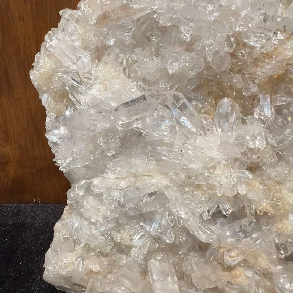 ☆特大 6.49kg!!極上別格品 最高の照りと輝き☆レインボー 水晶クラスター 水晶 天然石 パワーストーン 原石