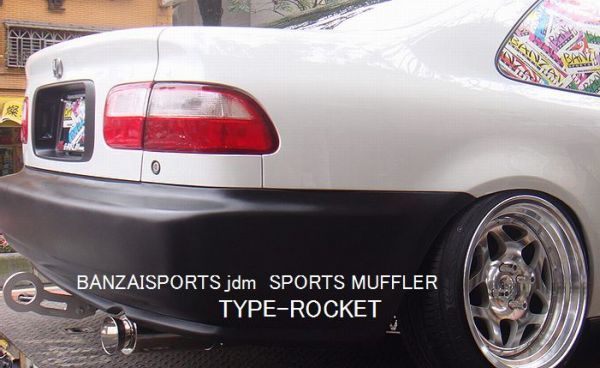  van The i sport muffler chip TYPE-ROCKET SUS304 Poe lishu inspection JDM USDM lowrider highway racer 