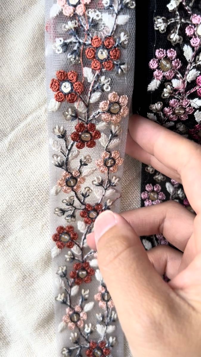 インド刺繍リボン 1.5m×2本