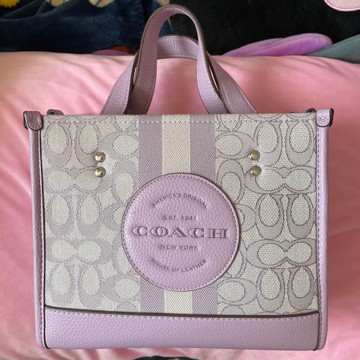 コーチ coach ショルダーバッグ デンプシー パープル COACH コーチ デンプシートート ショルダーバッグ パープル系
