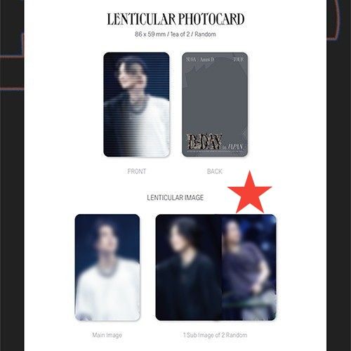 BTS レンチキュラーカード ユンギ トレカ suga SUGA レンチキュラーフォトカード ユンギ BTS AgustD D-DAY