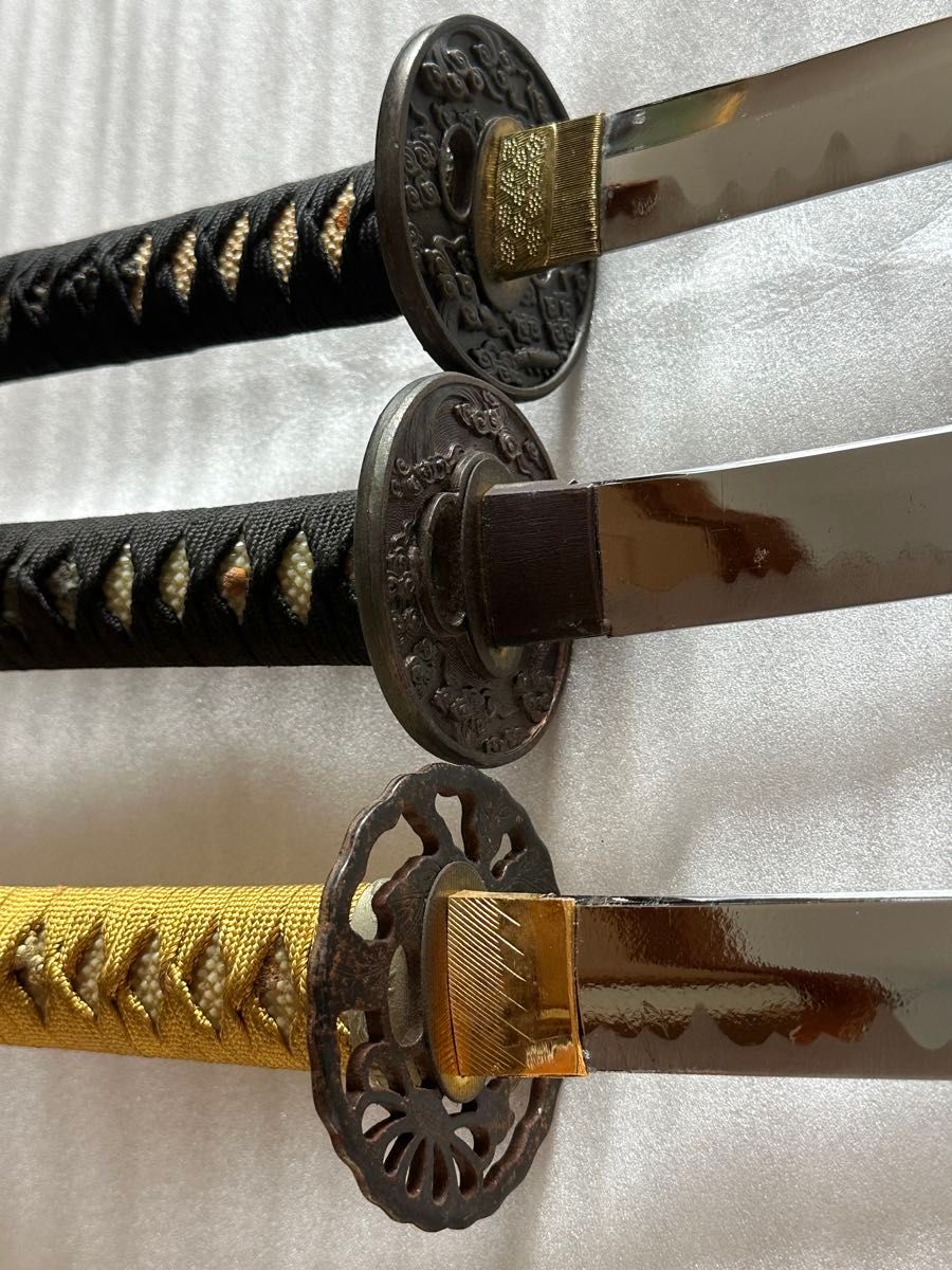 模造刀 脇差三点まとめ 短刀 黒鞘 金茶漆鞘 GL1 模造刀 脇差三点まとめ 短刀 黒鞘 金茶漆鞘 GL1|Yahoo!フリマ