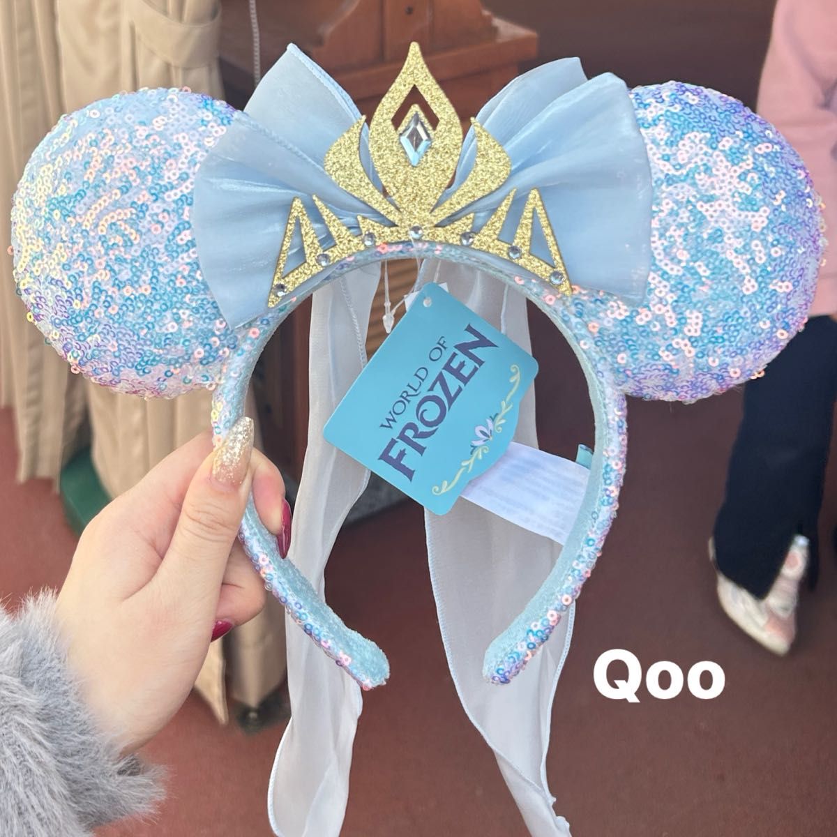 香港ディズニー★白雪姫スパンコールリボンカチューシャ 香港ディズニー☆白雪姫スパンコールリボンカチューシャ 香港