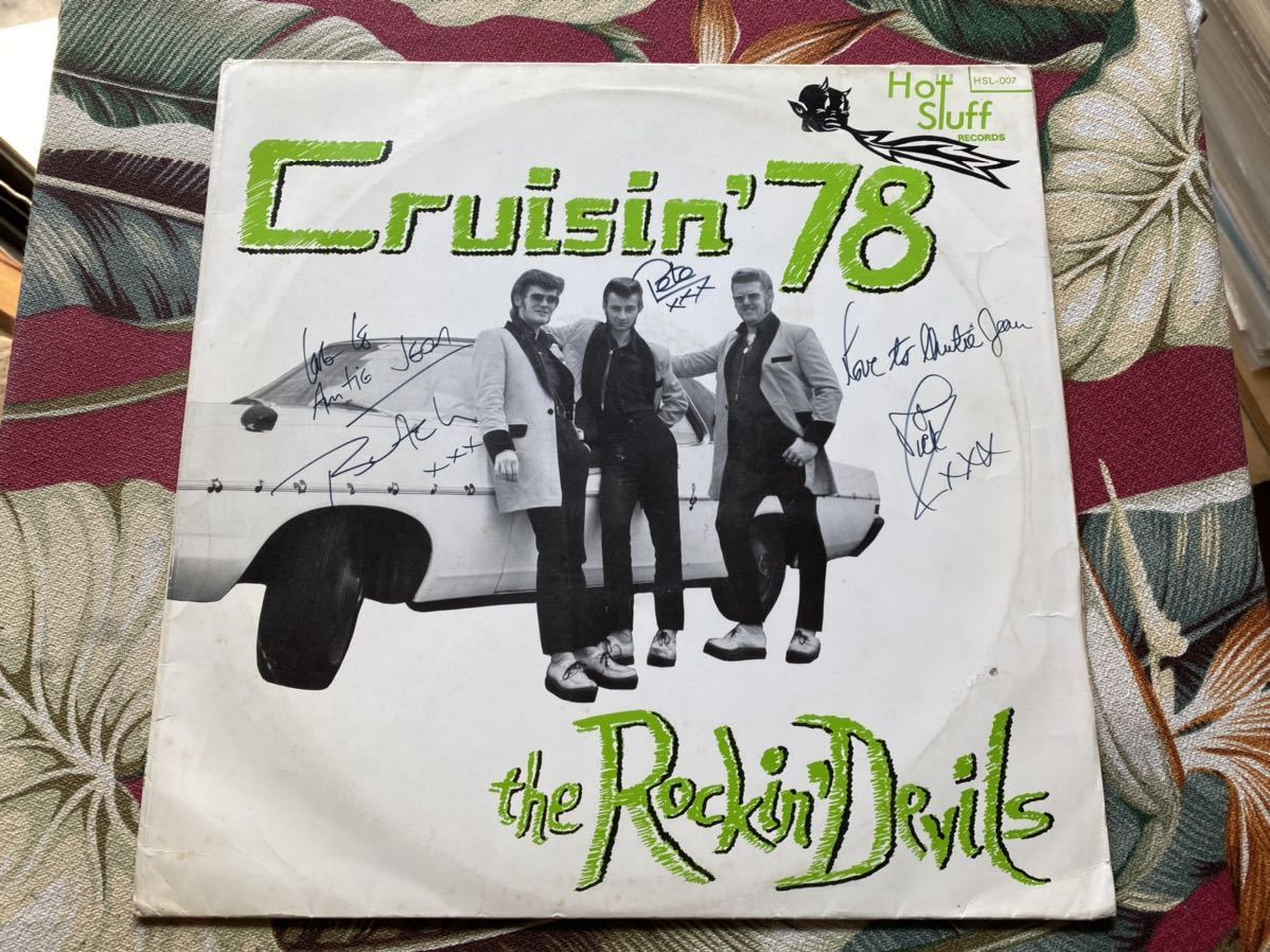 The Rockin' Devils LP Cruisin' 78 サイン入り Teds Teddyboy ロカビリー
