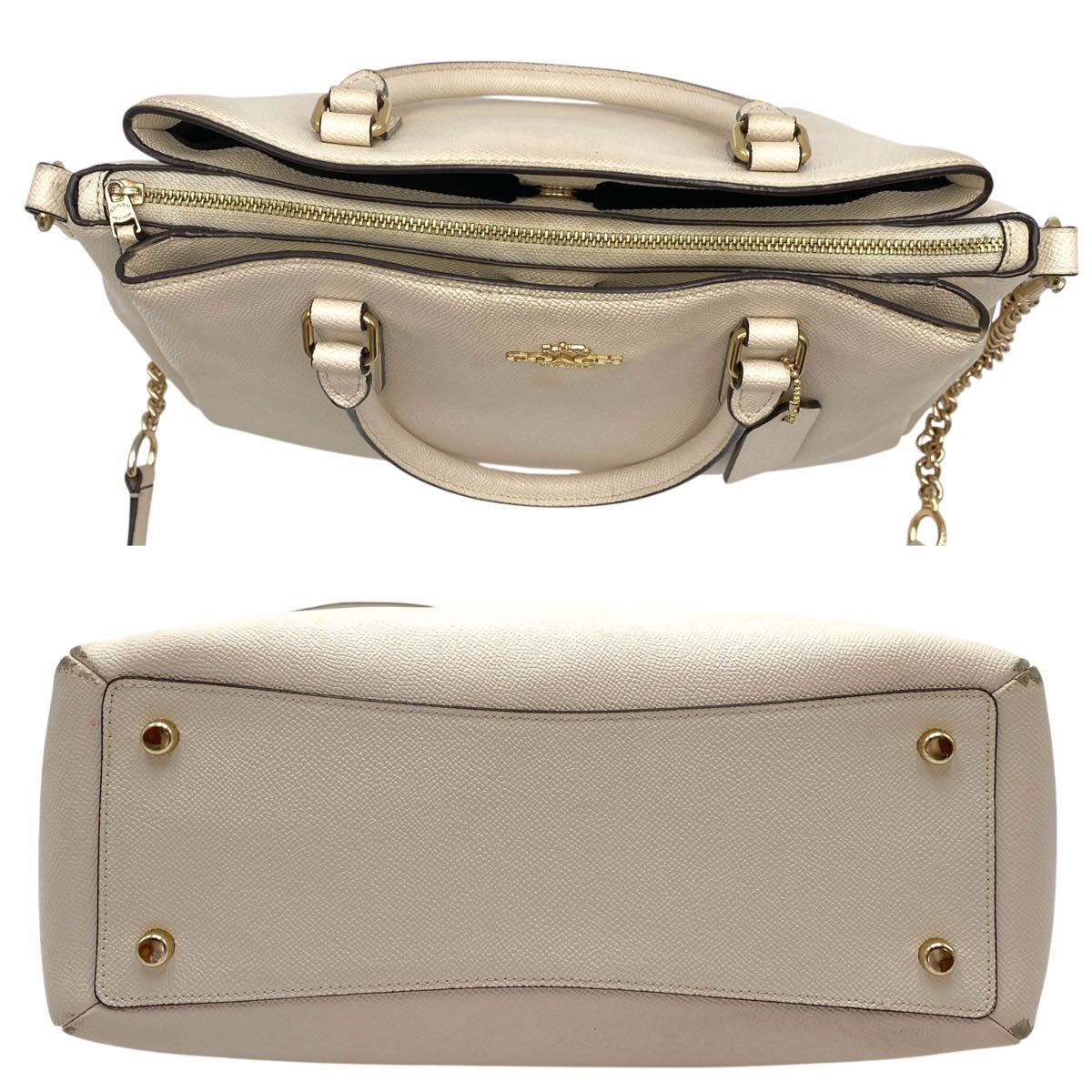 レアbag☆新作【COACH】コーチ レザー チェーンバック coach コーチ 2WAY ショルダーバッグ トート レザー チェーン