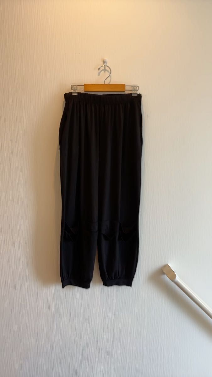 (新品)PREZZOパンツ黒*スウエストゴム M〜Lストレッチ サルエル