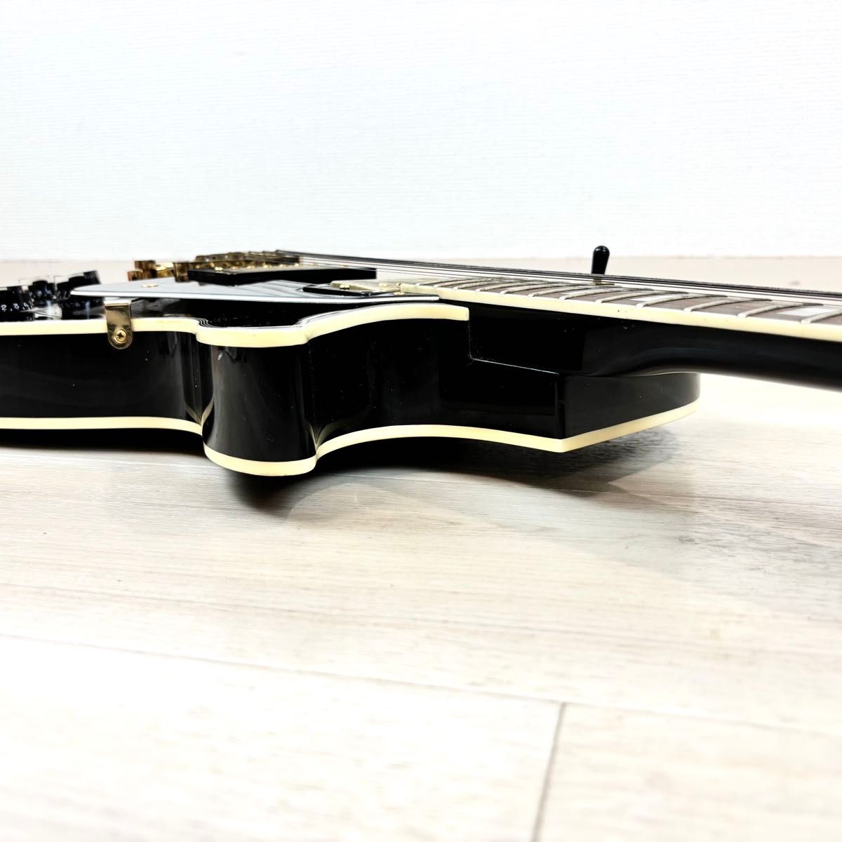 BUSKER'S レスポールカスタム風 エレキギター 黒×金 ぼっちざろっく BUSKER'S レスポールカスタム風 エレキギター 黒×金 ぼっちざろ