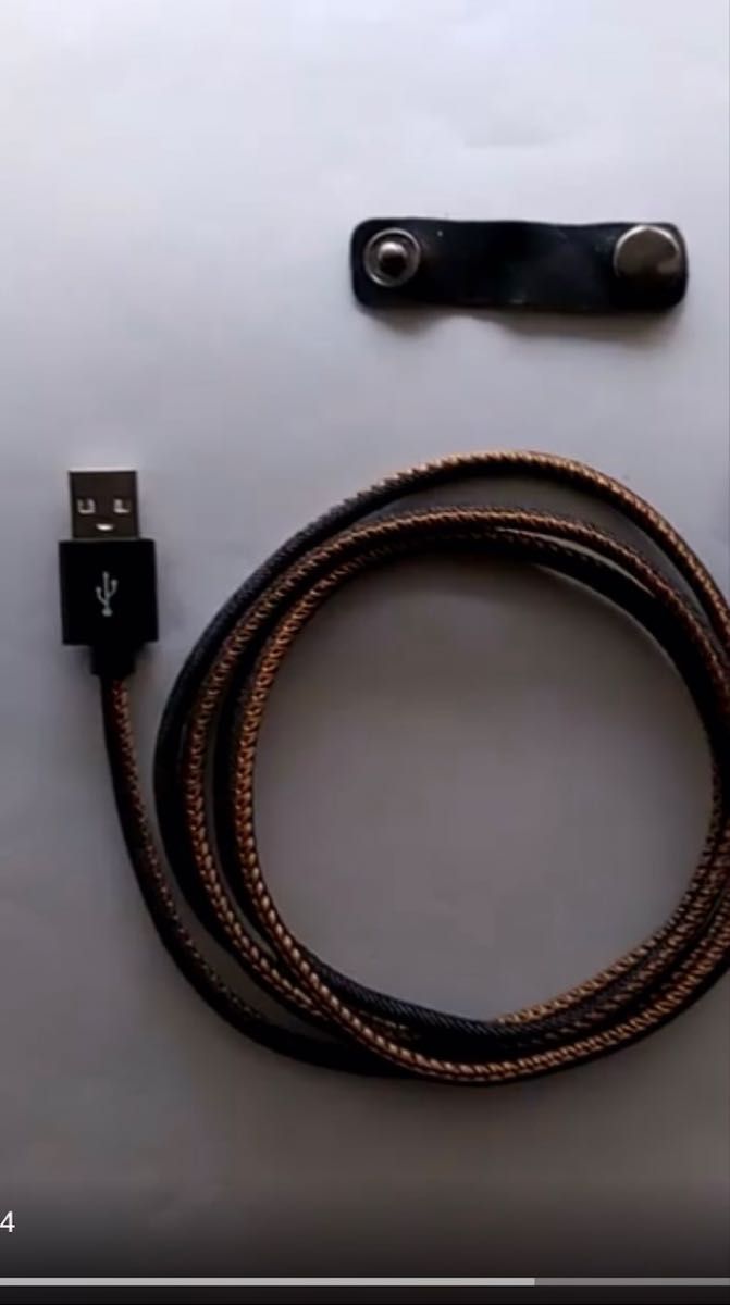 デニム生地 USB Type-Cケーブル 高速充電1.5m 新品未使用品