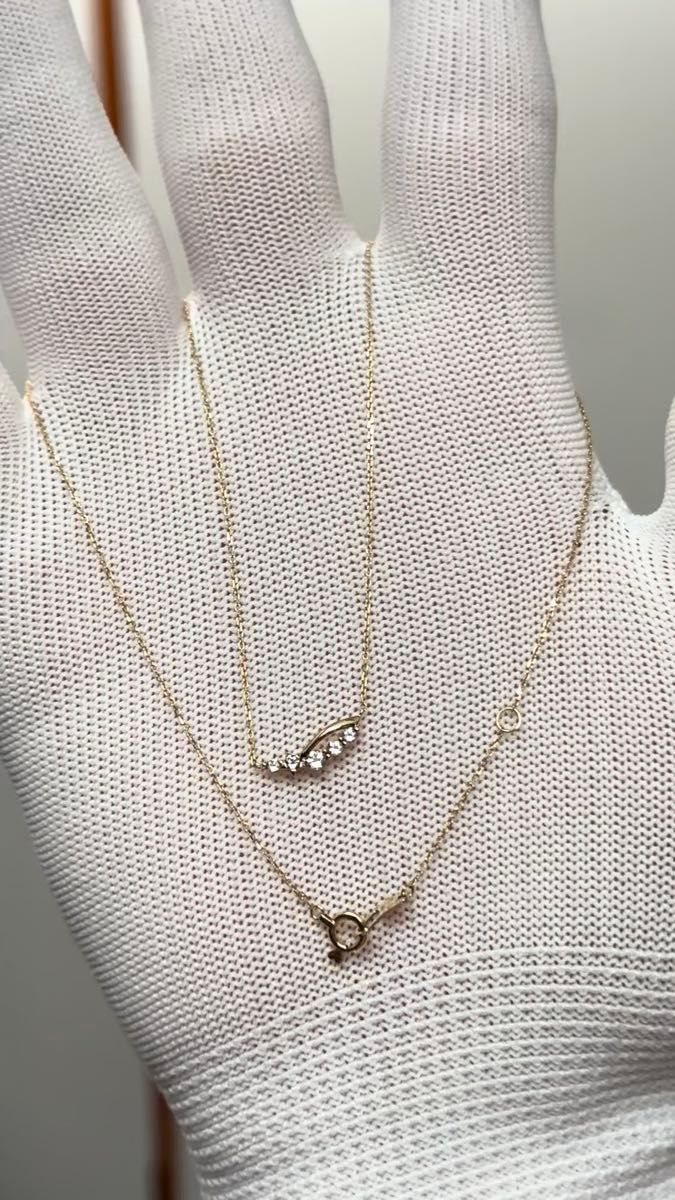 k10 スタージュエリー 流れ星デザイン ネックレス 美品!