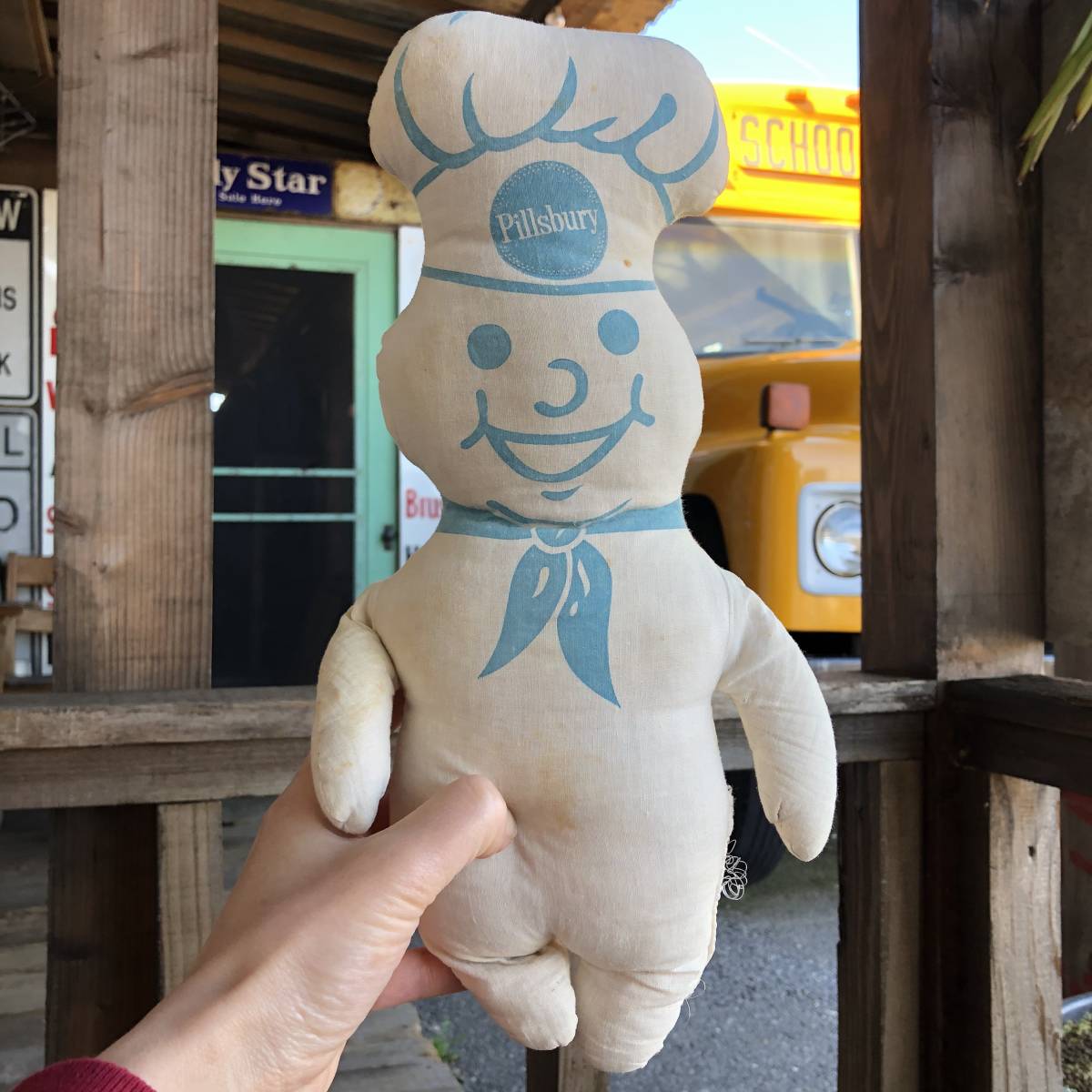 即決 70s Doughboy ピルスベリー ドゥーボーイ ポッピンフレッシュ ぬいぐるみ アドバタイジング ビンテージ_画像1