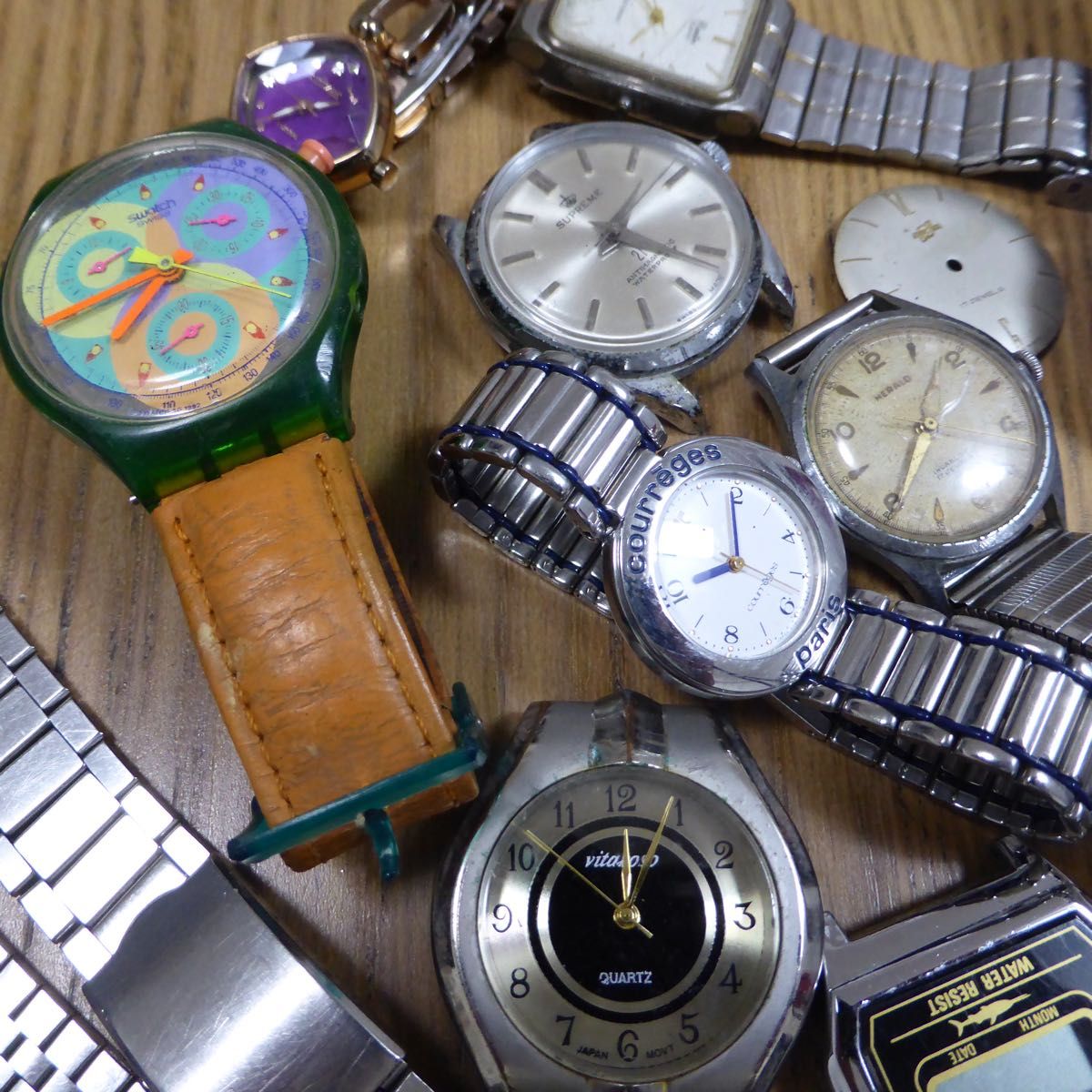 ジャンク時計 8点セット 時計部品 まとめ売り ジャンク スウォッチ 機械式 デジタル