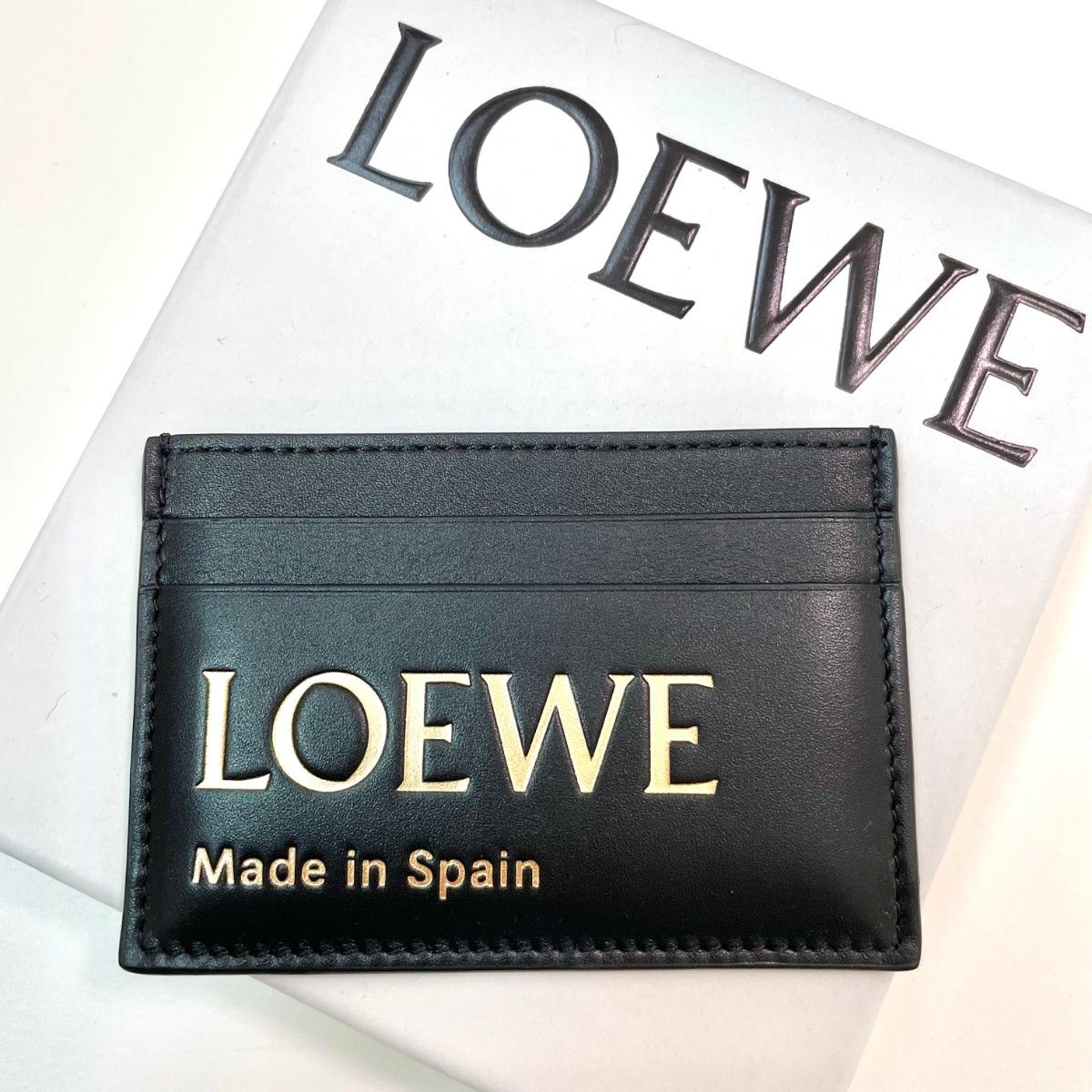 【LOEWE】ロゴ エンボス カード ホルダー ロエベ カードケース エンボス プレーン カードホルダー パス