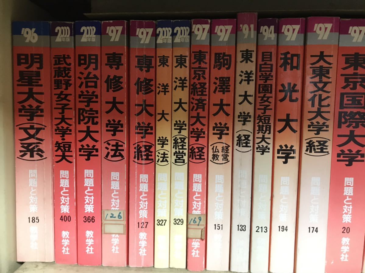 1990年代 赤本 バラ売り 首都圏中堅私大 大学入試資料-