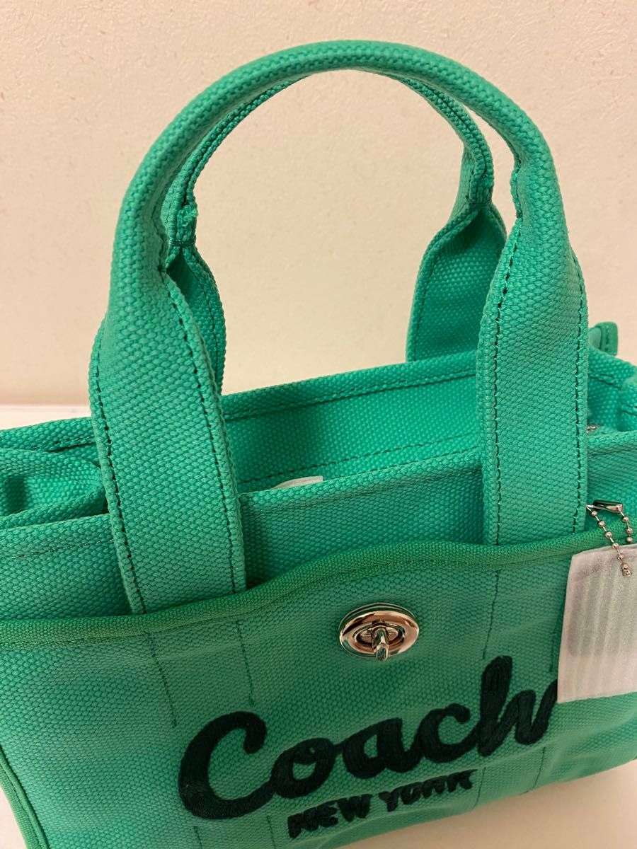春色☆グリーン!【COACH】トートバッグ 通勤通学 COACH トートバッグ カーゴトート グリーン 26|Yahoo!フリマ