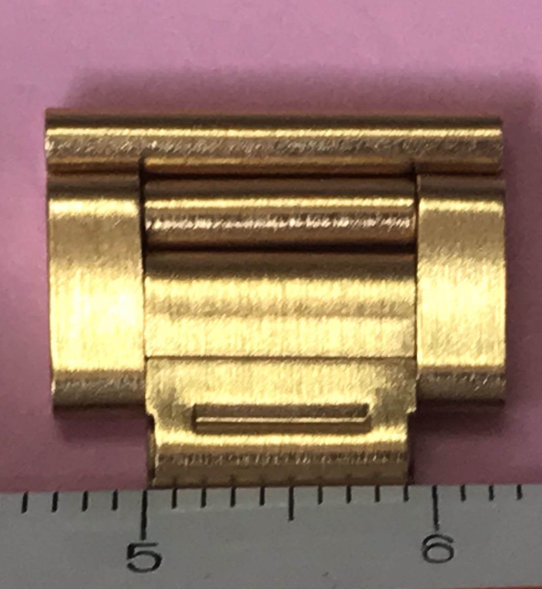 オメガ　ジュネーブ　16mm弱幅　ベルト部品　ゴールド OMEGA Geneve parts of bracelet gold E-1_画像8