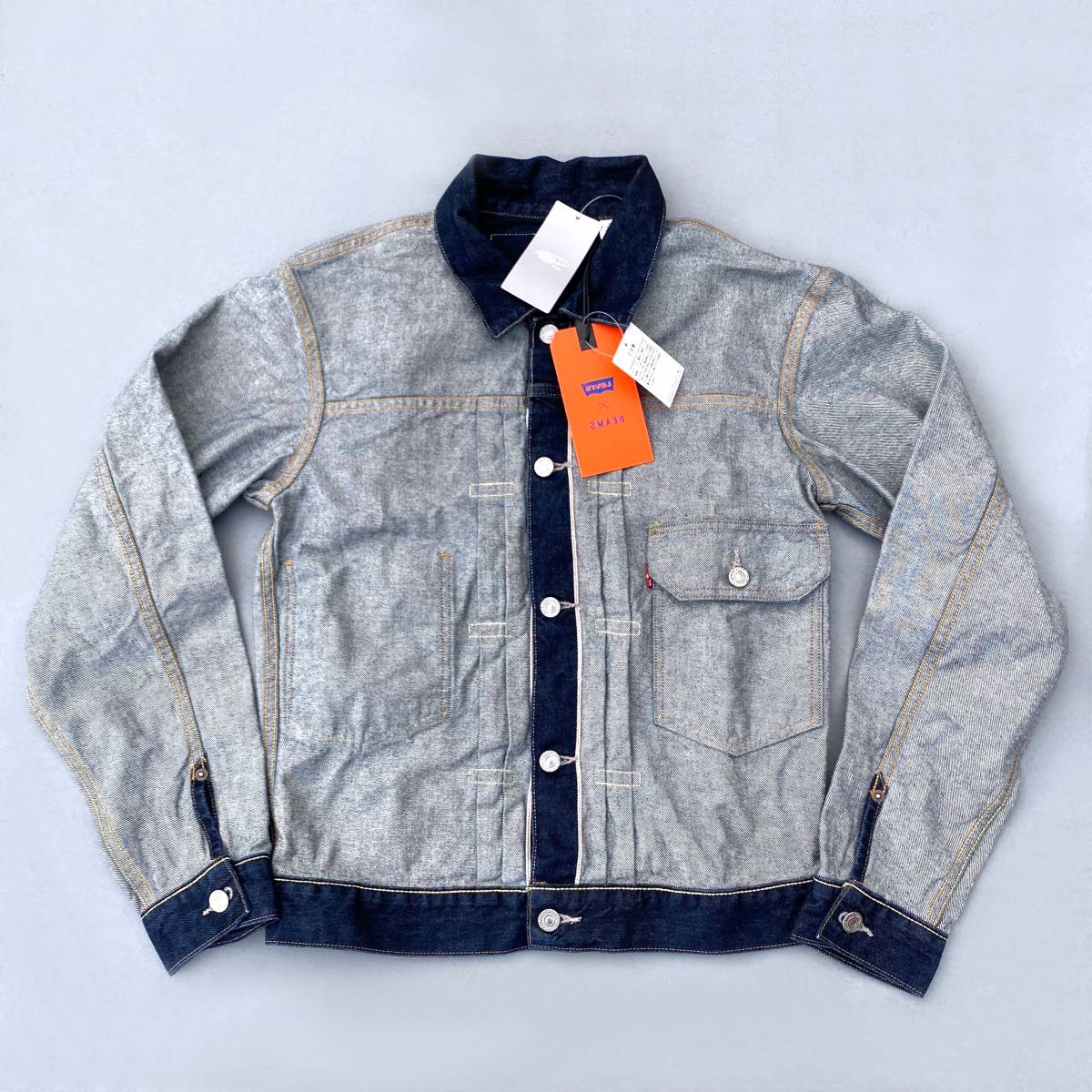 BEAMS別注 LEVI'S Inside Out Trucker jacket S 新品 コラボ 限定 インサイドアウト トラッカージャケット  ジージャン 844640000 