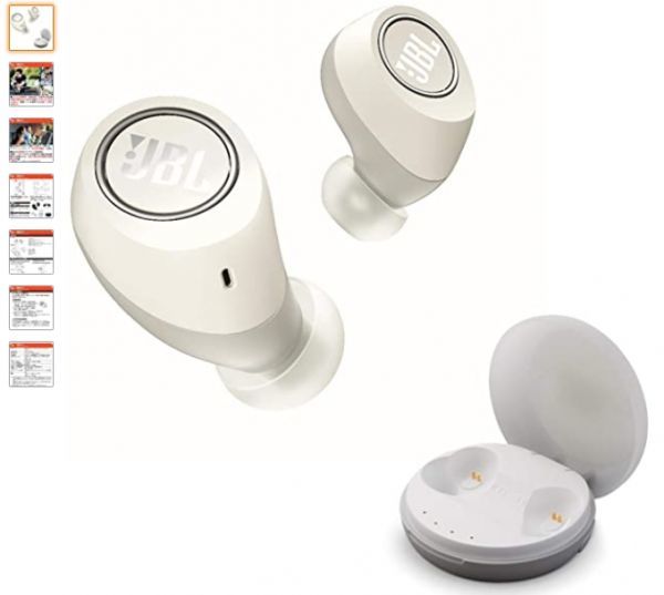 JBL FREE X TWS FULL WIRELESS EAR BUDS IPX5/Bluetooth WHITE OFFICIAL PRODUCT_画像1