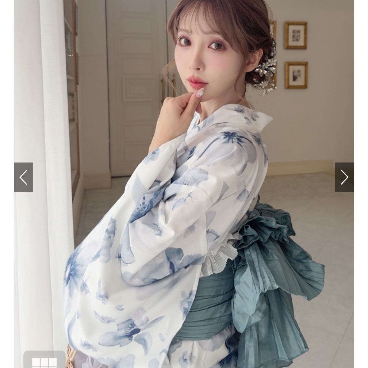 新品未使用 GRL グレイル 水彩花柄浴衣セット 2wayセパレート浴衣 二部式 新品未使用 GRL グレイル 水彩花柄浴衣セット 2wayセパレート