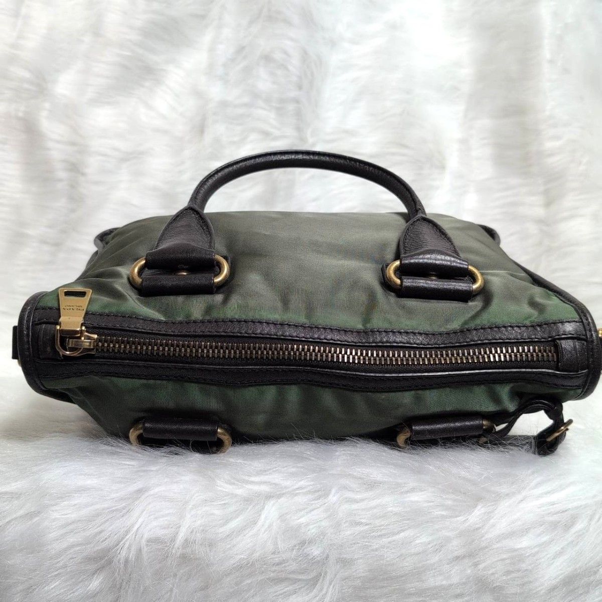 プラダ ナイロン/レザー ロゴ ジャカード 2way バッグ BR4795 PRADA プラダ 2WAY ハンドバッグ ショルダーバッグ ナイロン