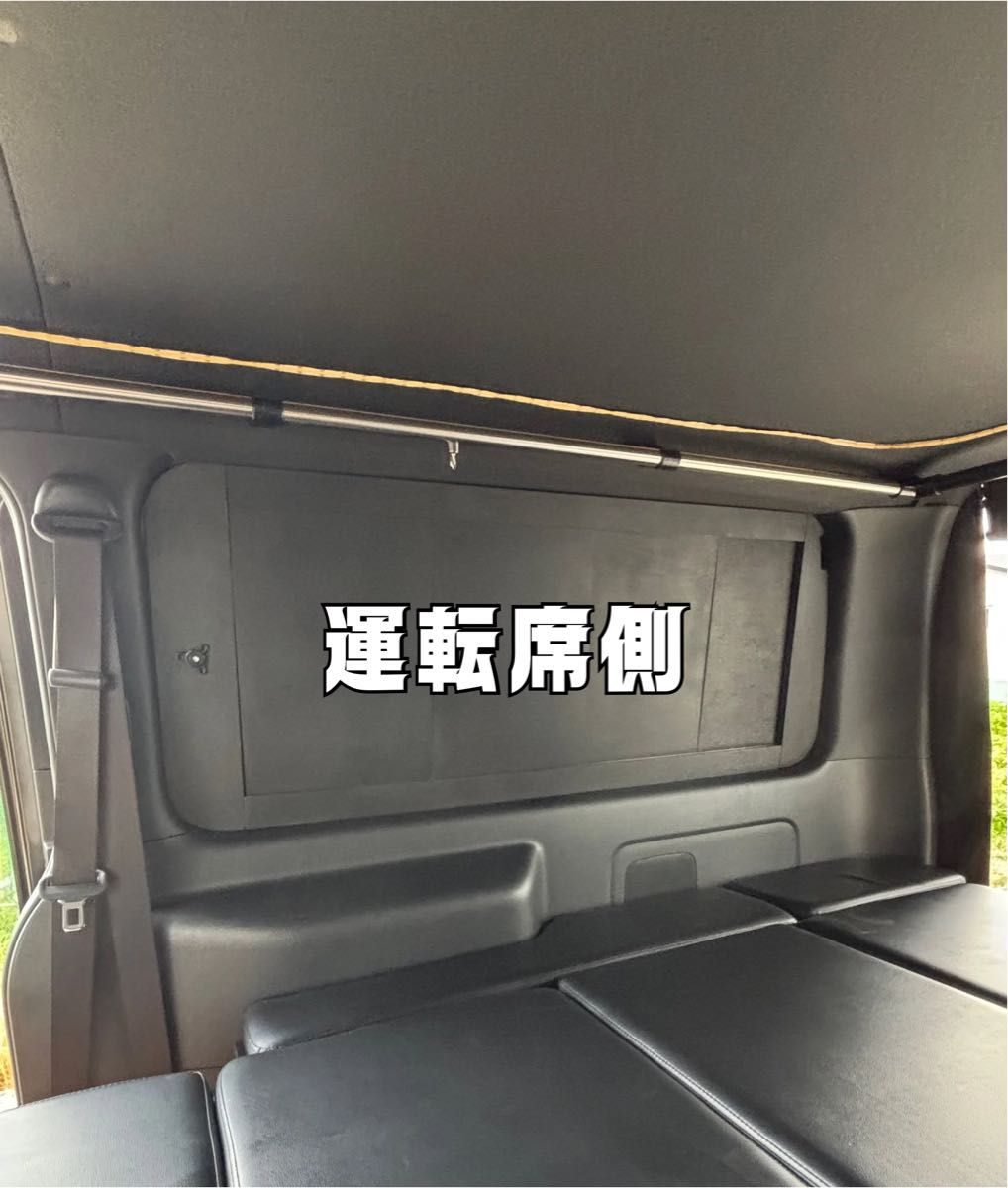 ハイエース 200系 スーパーGL 窓埋め パネル 開閉可能 簡単取付 助手席側 ハイエース 200系 スーパーGL 窓埋め パネル 開閉式 断熱 『片側
