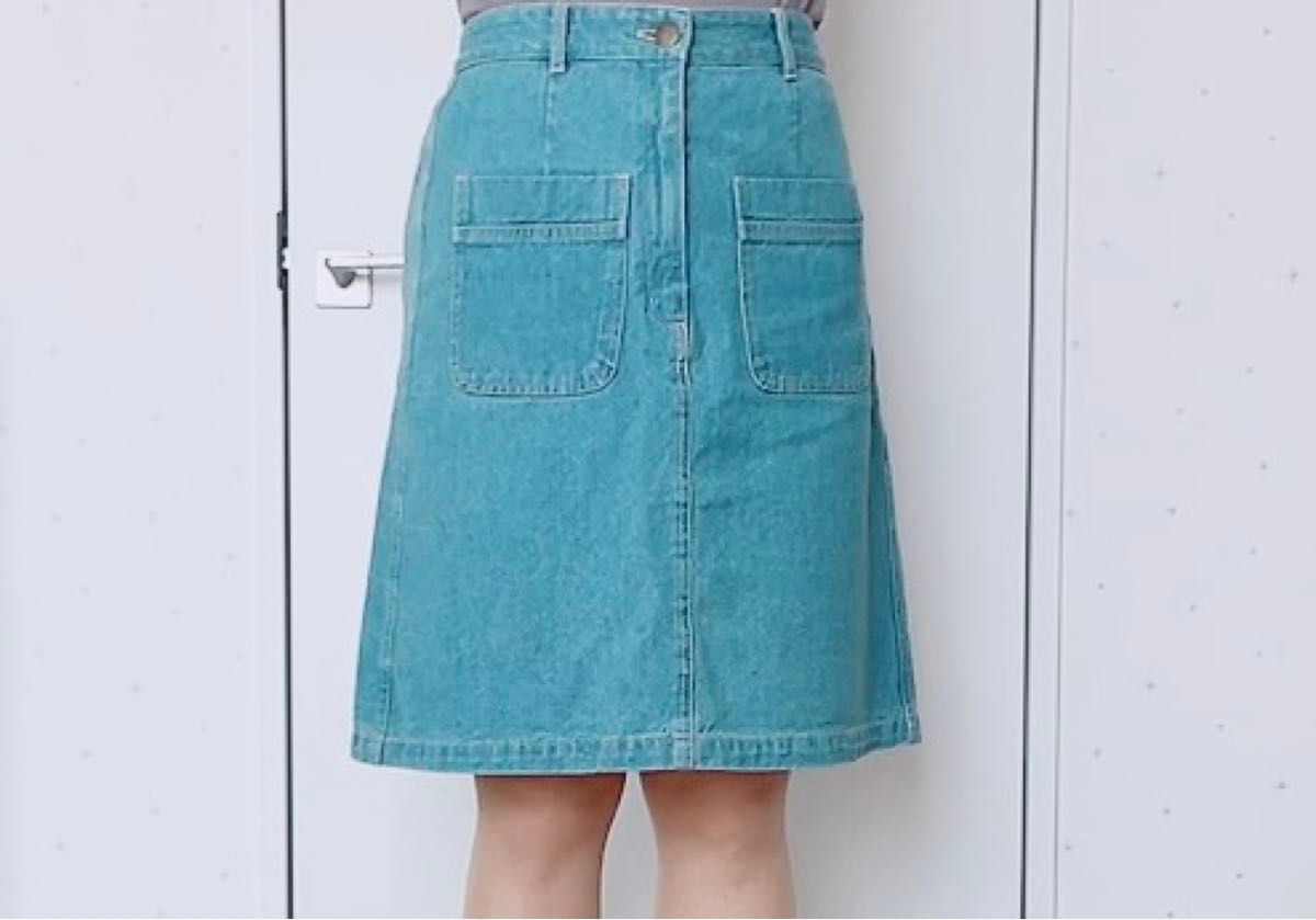 中古 Olive de Olive デニムスカート スカート 膝丈 汚れあり