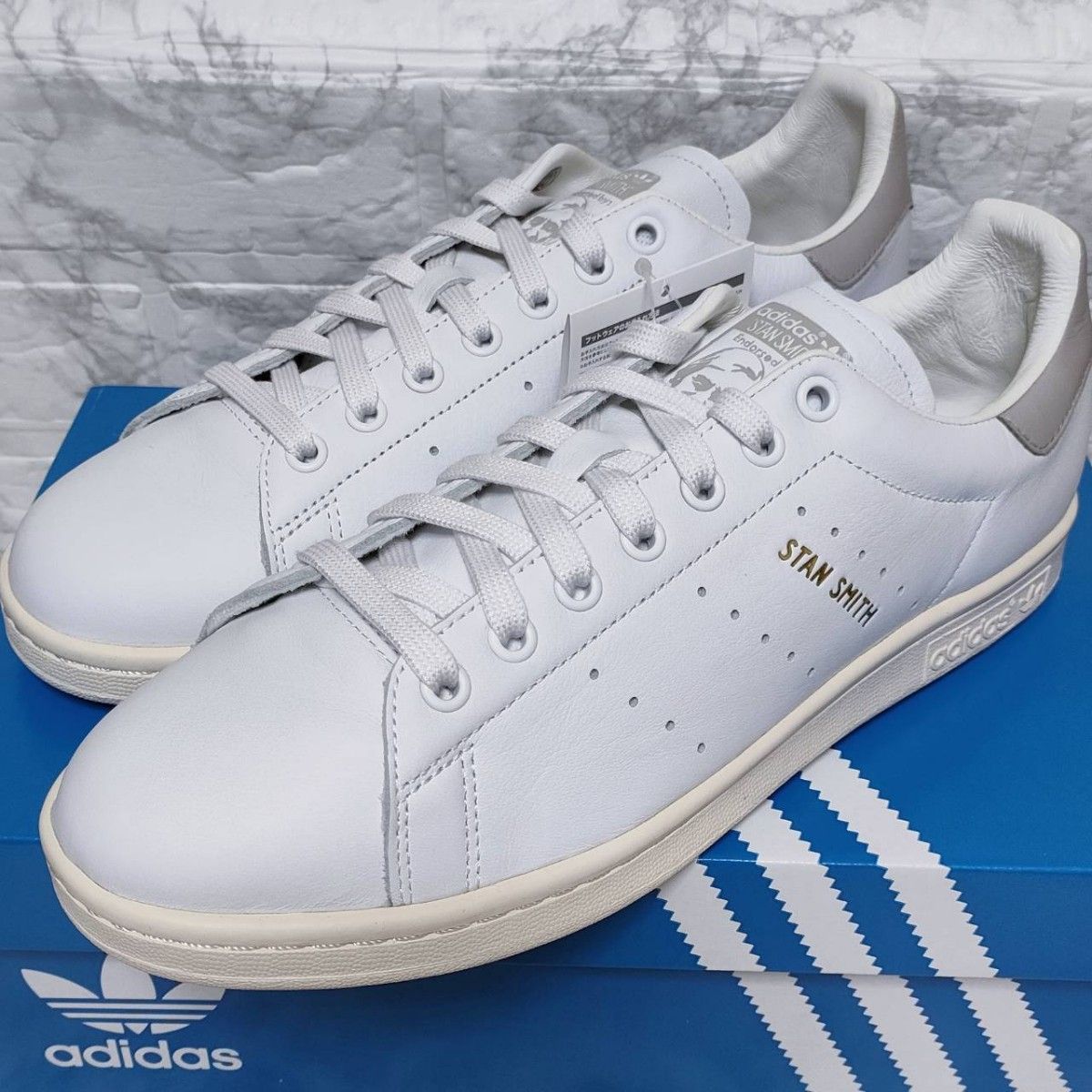 週末セール 未使用 アディダス スタンスミス S75075 クリアグラナイ 新品】廃盤本革 adidas スタンスミス S75075 クリアグラナイト