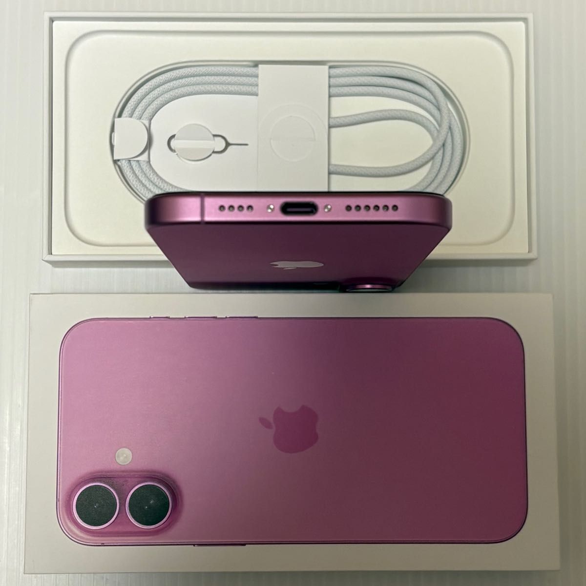 【未使用近い】【100%】【充電4回】iphone16 Plus ピンク 充放電4回 新品に近い iPhone16Plus 128GB SIMフリー 本体