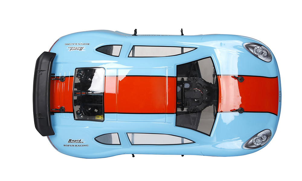 新品・完成品 36ccエンジン 2WDRCカー Rofun 5FC ブルー すべて揃った