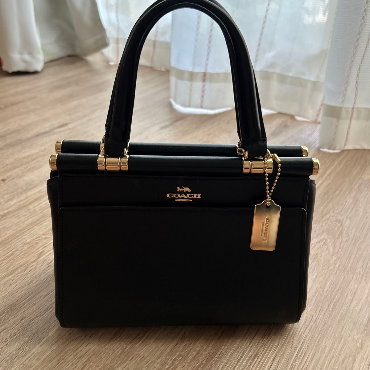 COACH ブラック レザーハンドバッグ 訳アリ品】 COACH ハンドバッグ レザー ブラック 2WAY|Yahoo