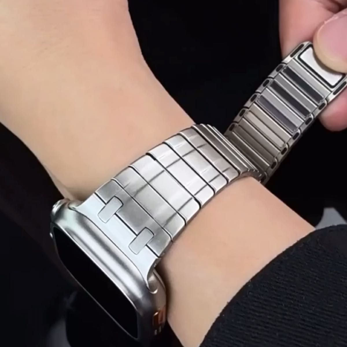 銀磁石バックル【絶対最安】Apple Watch AppleWatch アップルウォッチ ベルト バンド カバー ケース