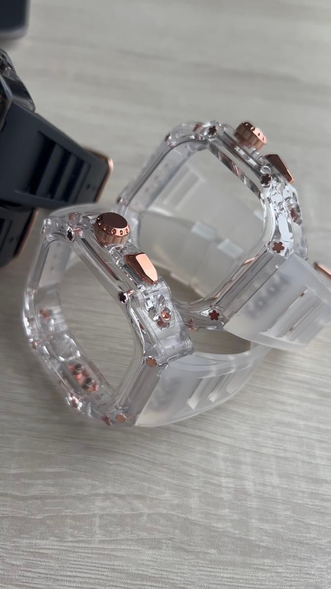 【絶対最安】ケース一体型白 Apple Watch AppleWatch アップルウォッチ ベルト バンド カバー ケース