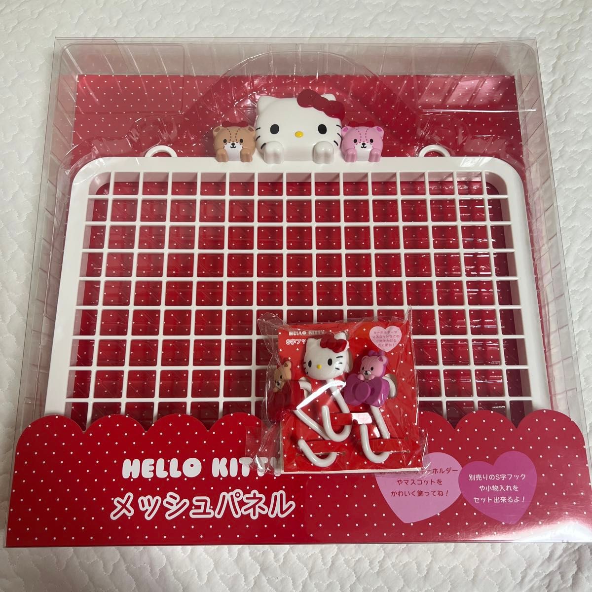 サンリオ ハローキティメッシュパネル フック サンリオ ハローキティ 完売品 メッシュパネル S字フック 2点