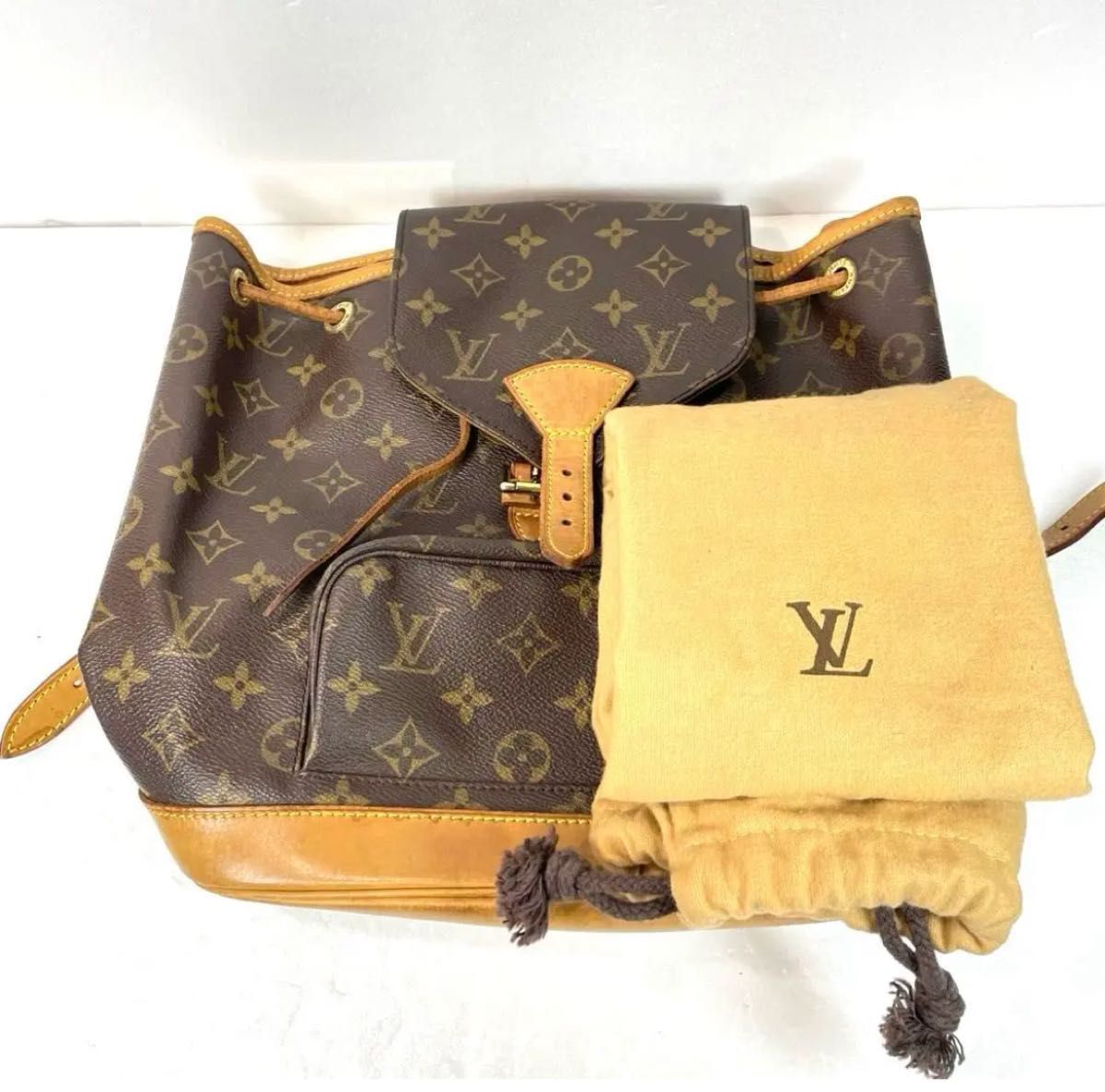 ◆たっぷり収納【 Louis Vuitton 】モンスリー MM バックパック 美品】ルイヴィトン モンスリ MM リュック バックパック|Yahoo