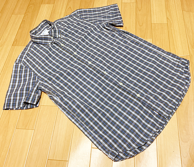 Jクルー J.CREW 半袖ボタンダウンシャツ コットン100% Sサイズ(Neck 14-14・1/2表記)_画像2