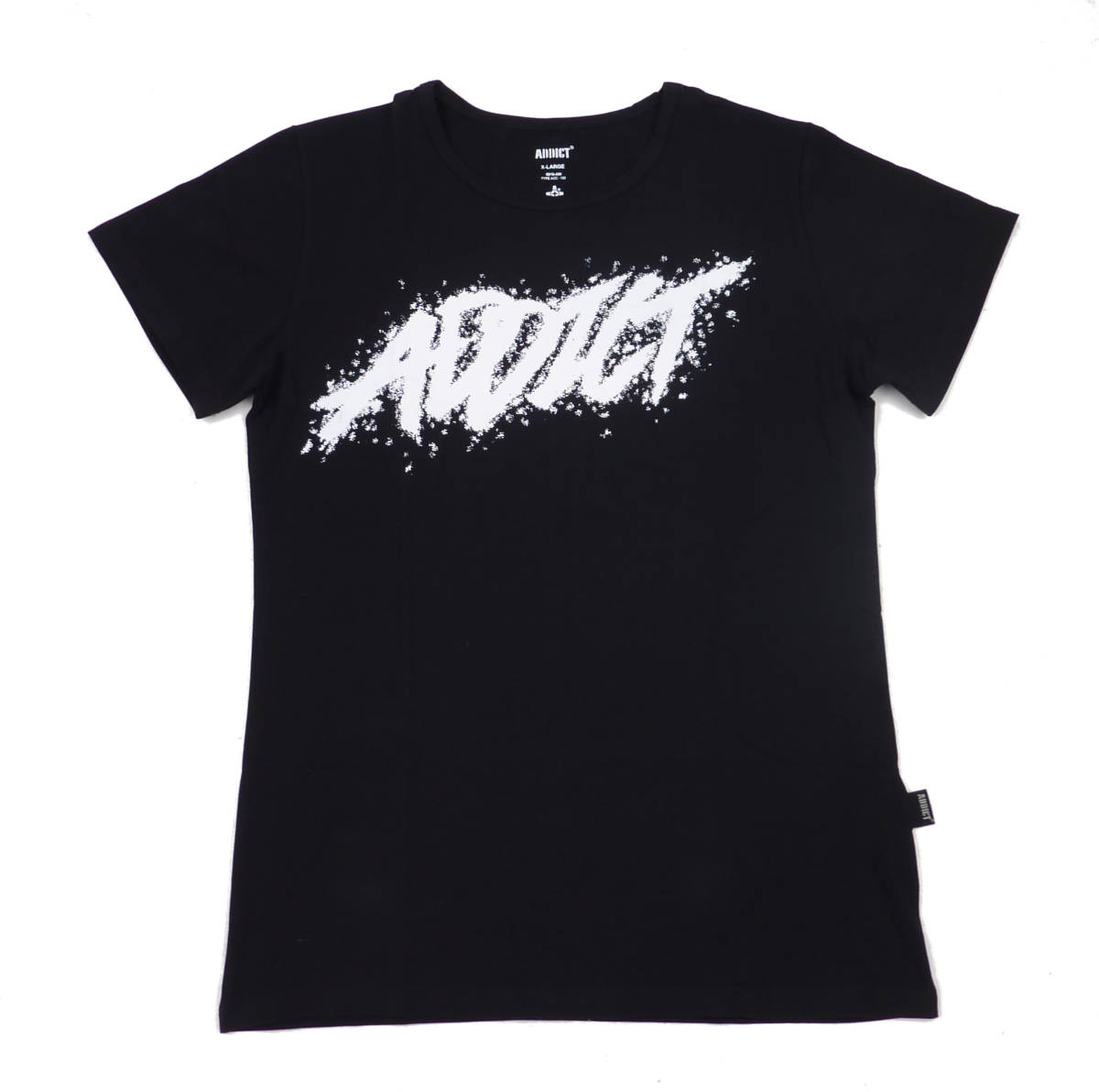 Addict アディクト Addict スプレーペイント TEE 半袖 Tシャツ (ブラック) (L) [並行輸入品]_画像1