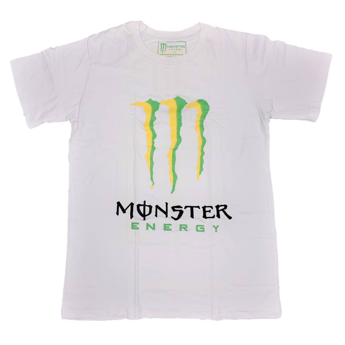 Paypayフリマ Monster Energy モンスターエナジー Mロゴ 半袖tシャツ ホワイト S 並行輸入品