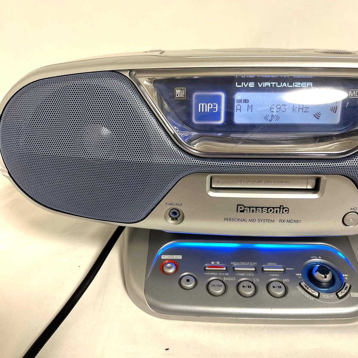 CD/MDプレイヤー(Panasonic) 録再OK】Panasonic パナソニック RX-MDX61 パーソナルMDシステム