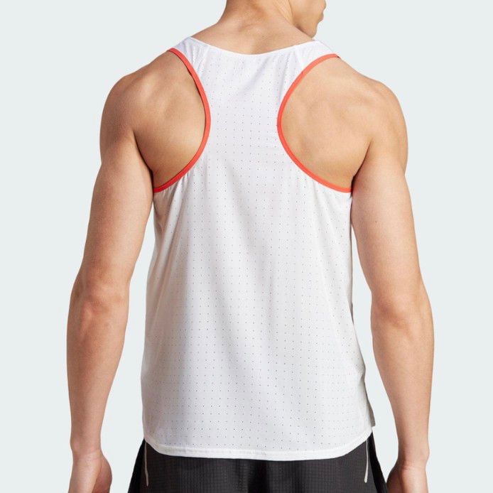 ■adidas ADIZERO シングレット 白S ランニング タンクトップ■ 新品 adidas ADIZERO シングレット 白S アディゼロ ランニング