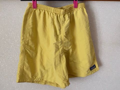 即決 サーフイエロー SUYE patagonia パタゴニア ショートパンツ バギーズショーツ 廃盤カラー 5インチ 2019年製 美品 サイズS