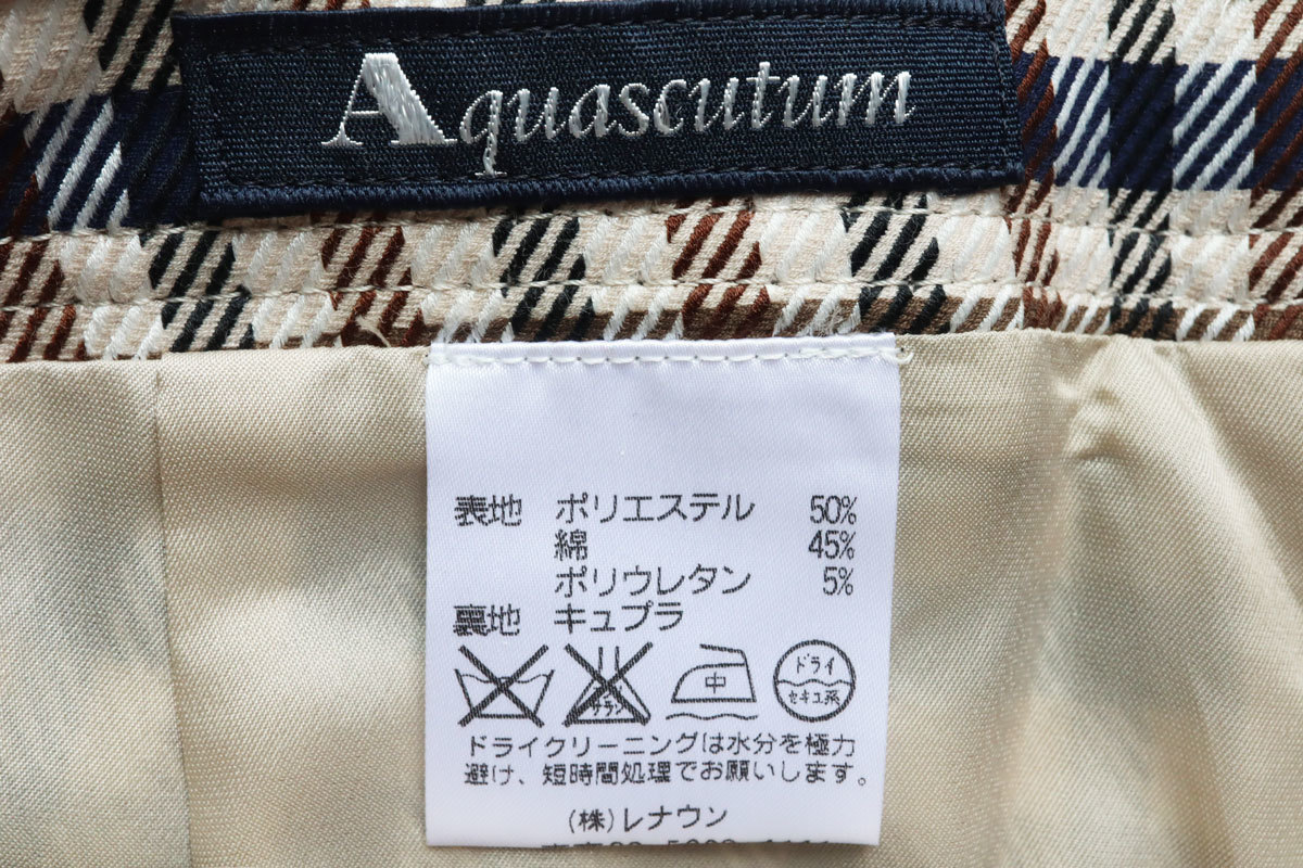 [ бесплатная доставка ]pn2 черный pto брюки 9 номер Aquascutum aqua s Британия женский хлопок * полиэстер не использовался товары долгосрочного хранения 
