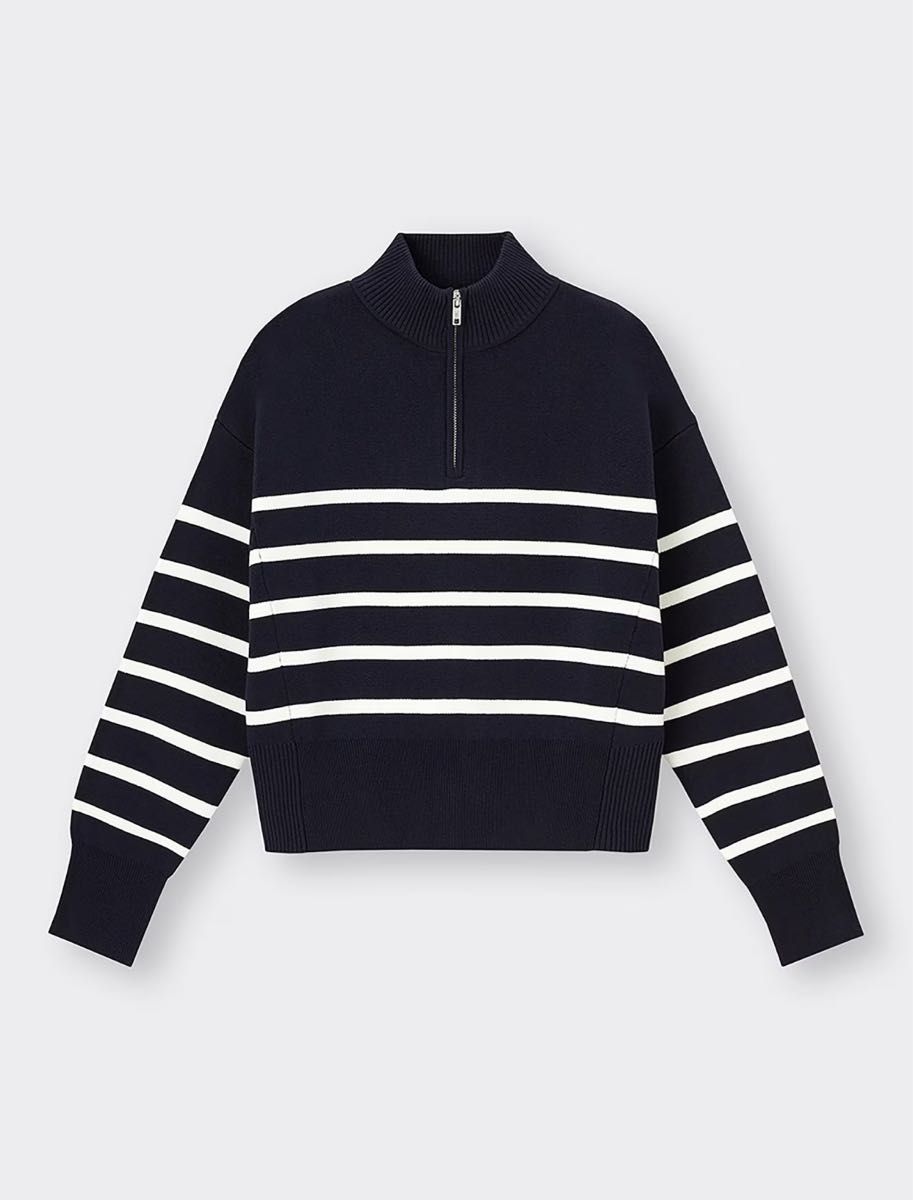 長袖フーディ S~XL ボーダー ハーフジップ ストリート GU】ハーフジップセーター(長袖)(ボーダー)|Yahoo!フリマ(旧