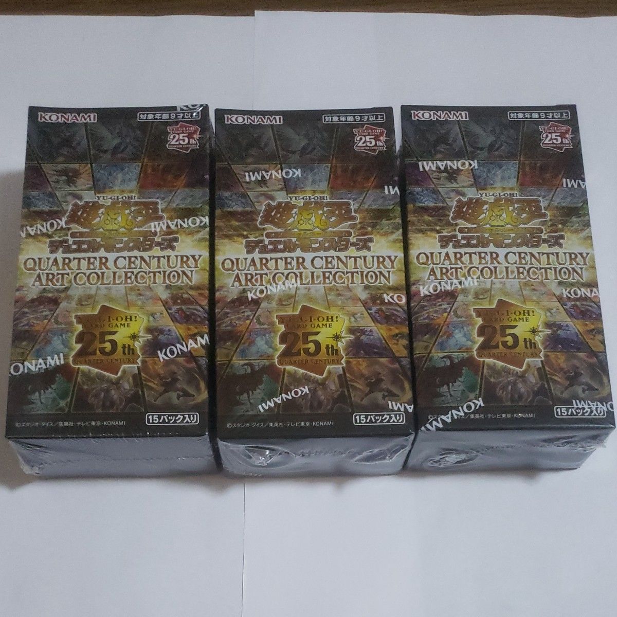 遊戯王デュエルモンスターズ 3BOX シュリンク付き 遊戯王ART COLLECTION 25th シュリンク付 デュエルモンスターズ