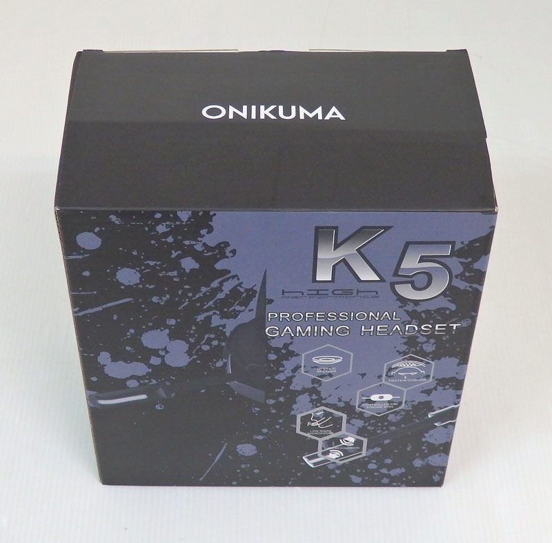 ジャンク品 ゲーミングヘッドセット ONIKUMA K5 ブラック/シルバー オニクマ ヘッドホン_画像1