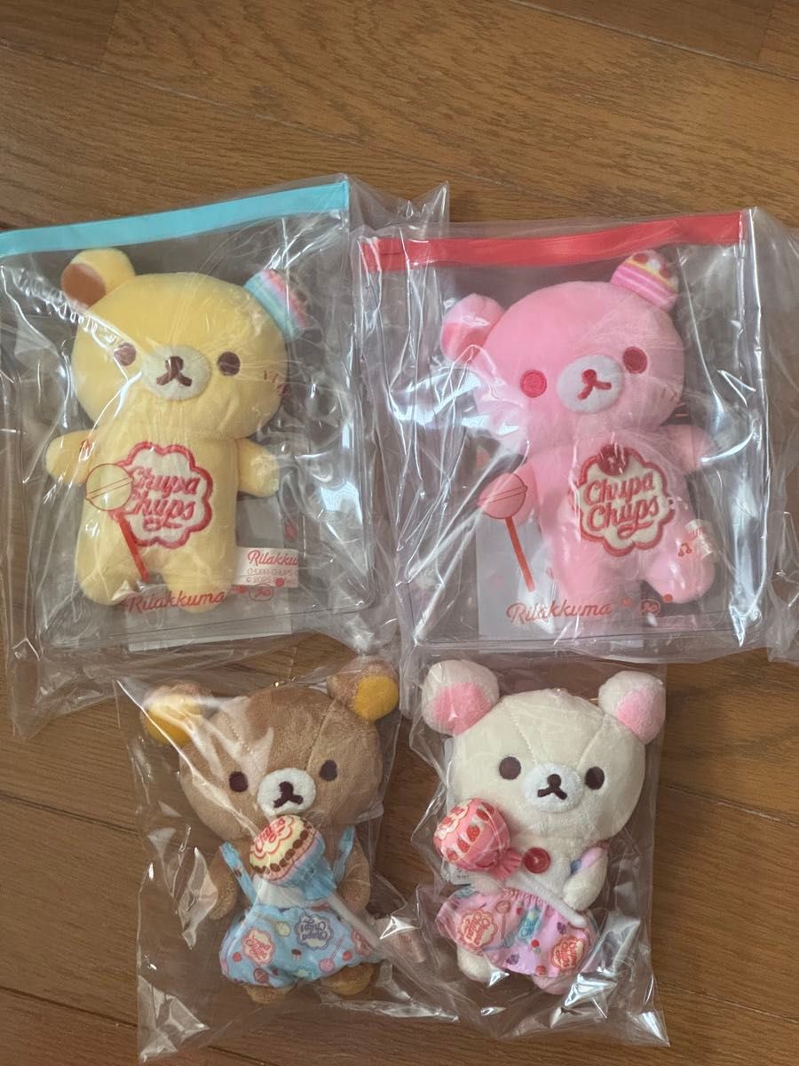 リラックマ×チュッパチャップス ぬいぐるみ4点セット リラックマ×チュッパチャップス ぬいぐるみ4点セット|Yahoo