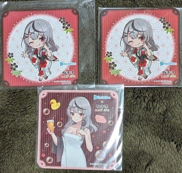 ホロライブ holox 極楽湯 沙花叉クロヱ セット ホロライブ×極楽湯 第4弾 沙花叉クロヱ コースター 2種3枚セット
