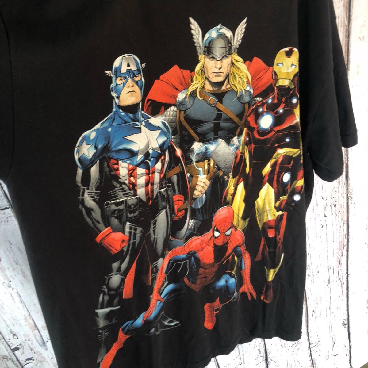 アメリカ直輸入 アメコミ ビッグサイズ  Tシャツ スパイダーマン アイアンマン