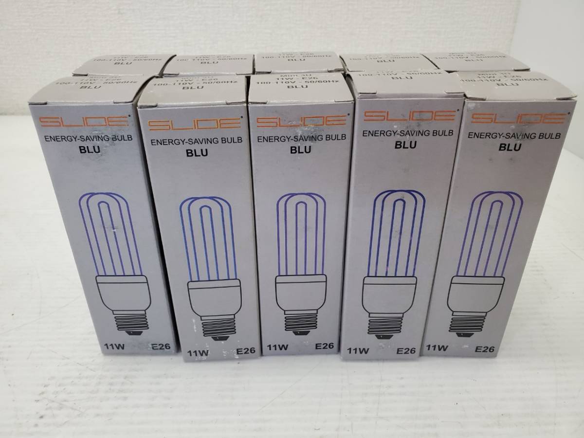 M858-1 unused goods E26 11W lamp shape fluorescent lamp lamp fluorescent lamp lighting blue blue color light 20 piece set store / business 